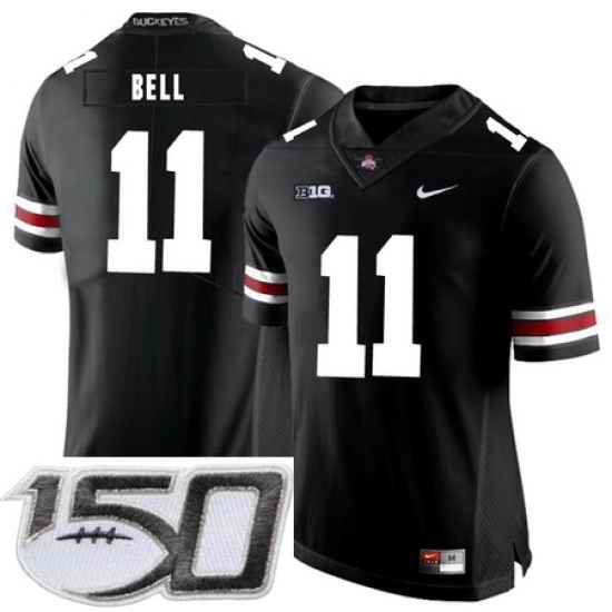 Ohio State Buckeyes 11 Vonn Bell Black Nike College Football Stitched 150th Anniversary Patch Jersey